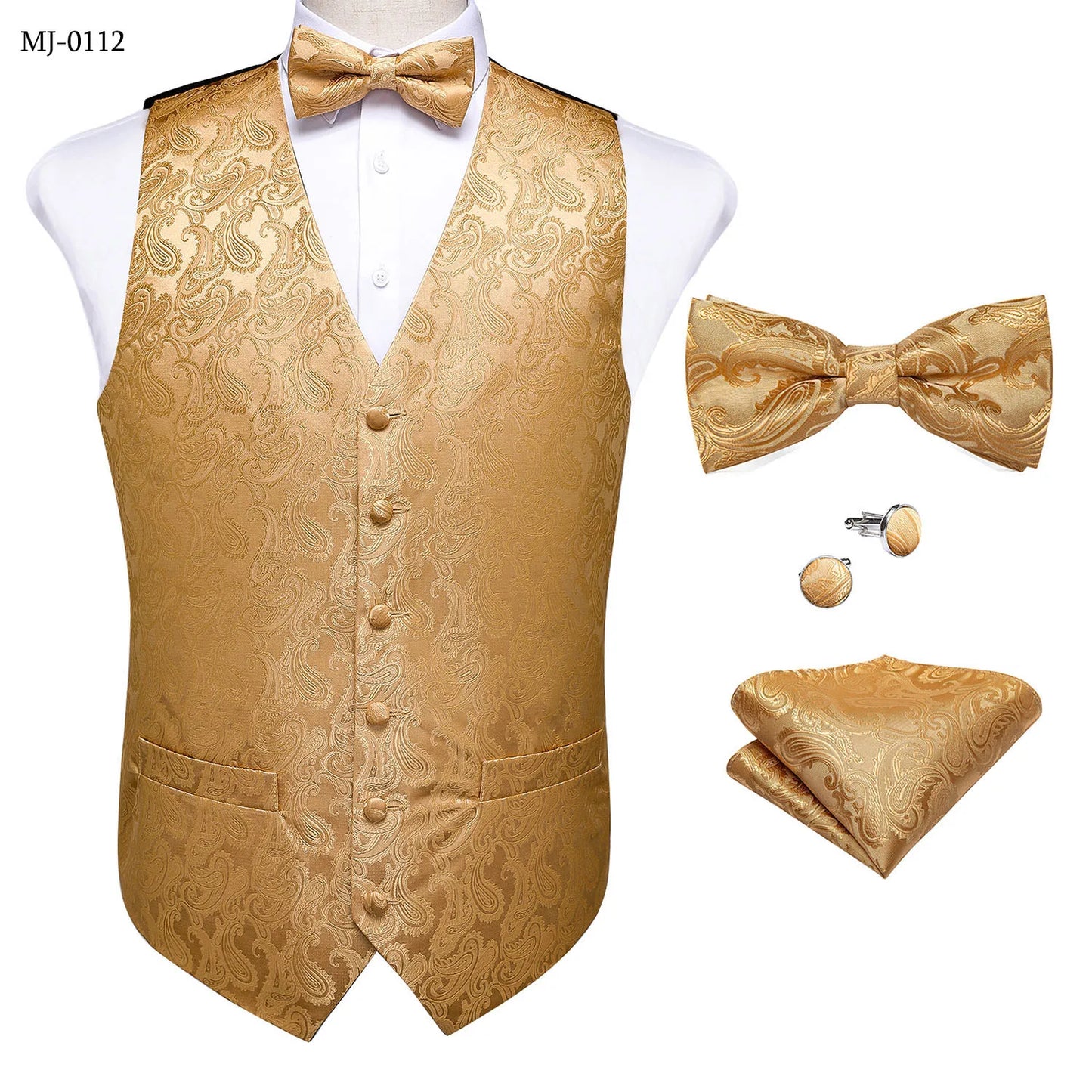Paisley Tuxedo Vest Set