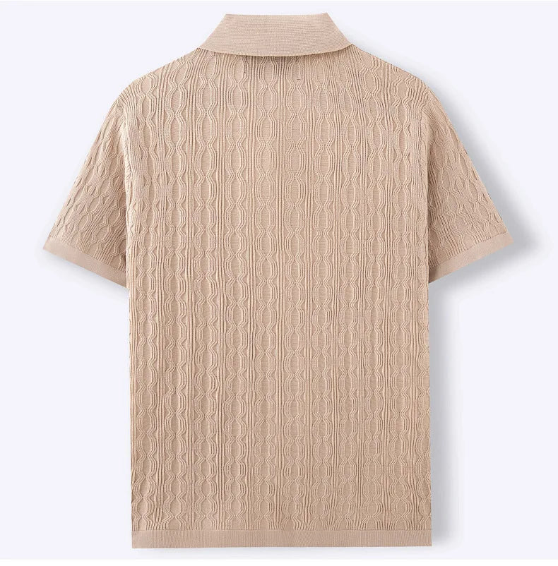 Men’s Retro Jacquard Polo