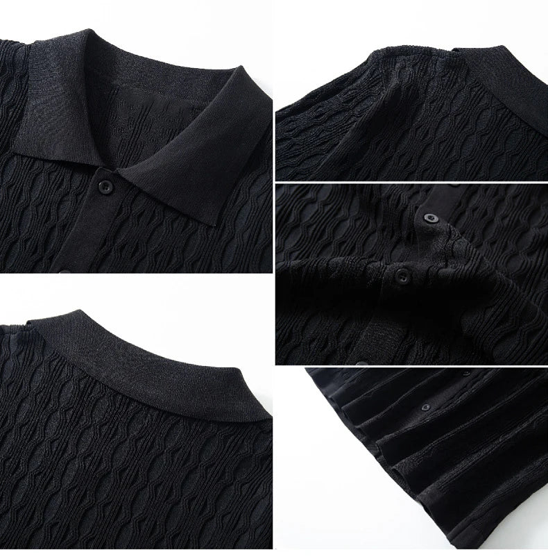 Men’s Retro Jacquard Polo