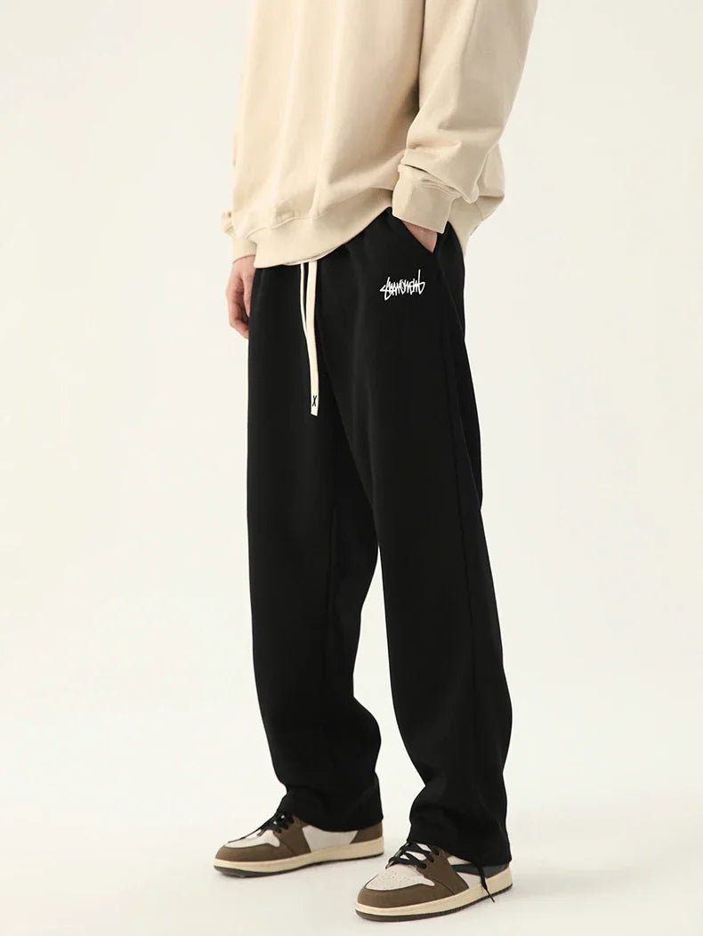 Men's Straight Fit Jogging Pants – Casual Drawstring Pants
