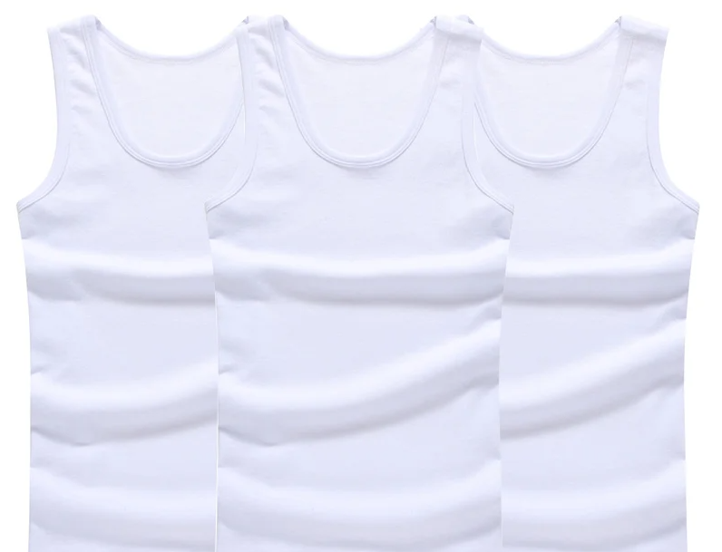 Trendy Sleeveless Undershirts – 3-Pack Sports Shirts