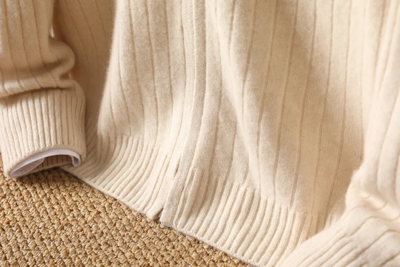 Merino Wool Zip Cardigan