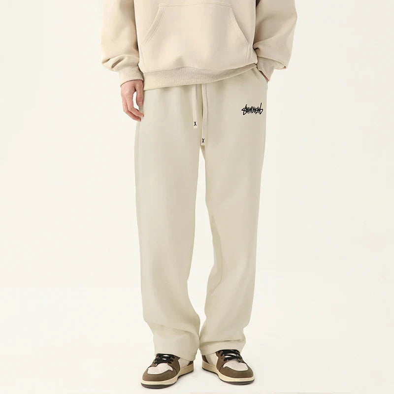 Men's Straight Fit Jogging Pants – Casual Drawstring Pants