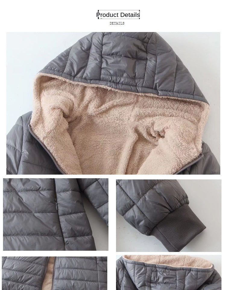 Hooded Mid-Length Cotton Coat