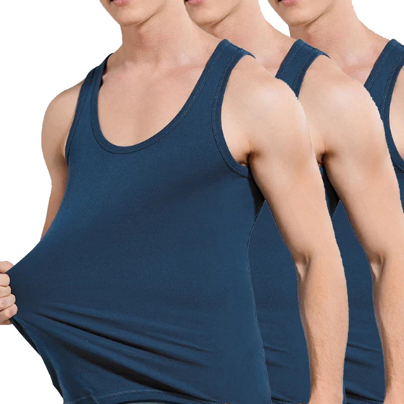 Trendy Sleeveless Undershirts – 3-Pack Sports Shirts