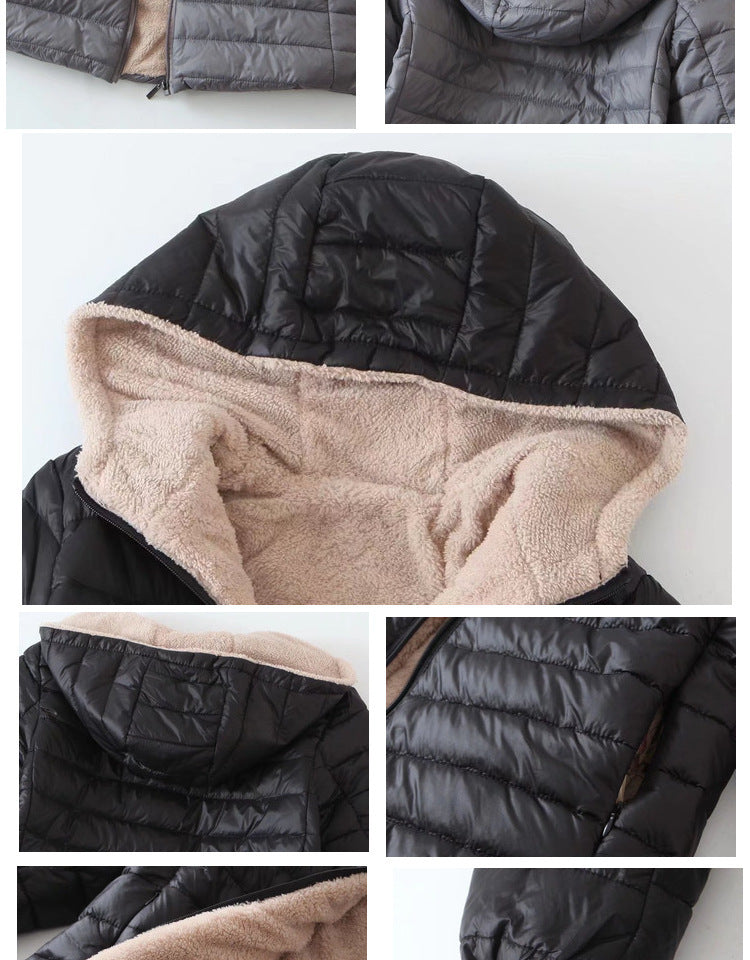 Hooded Mid-Length Cotton Coat