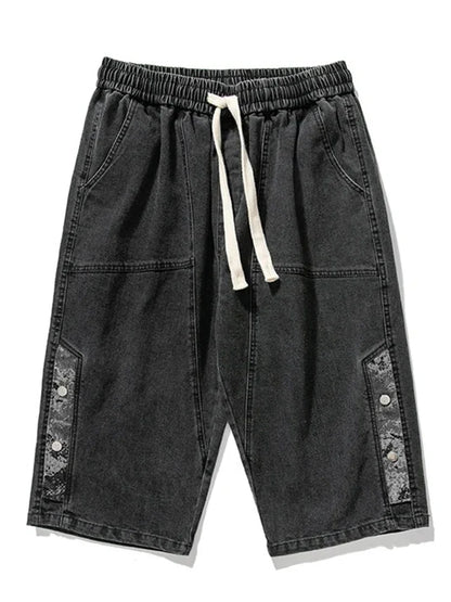 Trendy Calf-Length Jeans Shorts