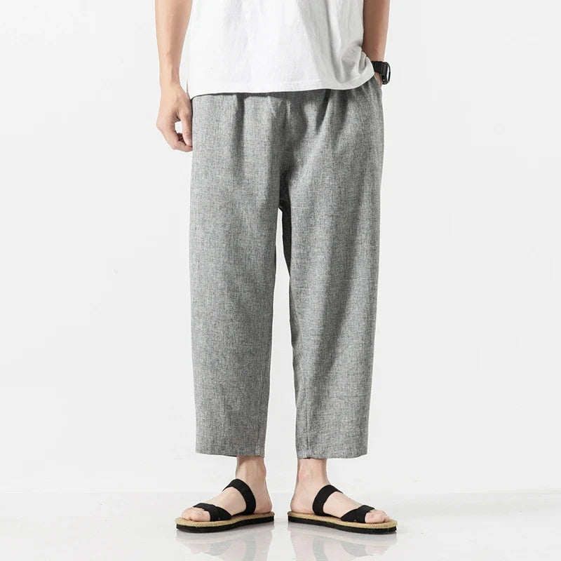 Trendy Men's Ankle-Length Trousers – Breathable & Modern Design