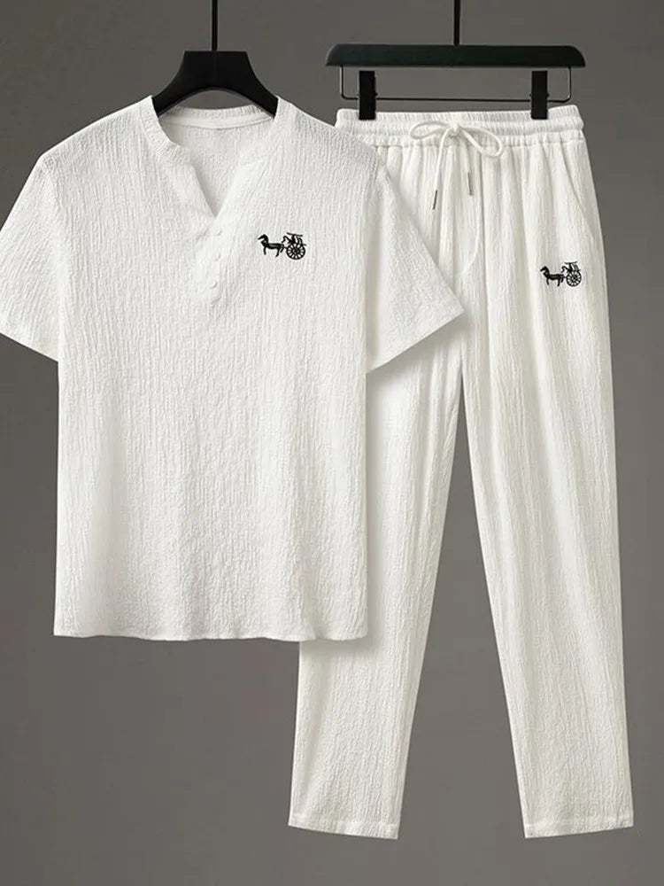 Casual Men's Two-Piece Set - Summer Fashion Loose Fit