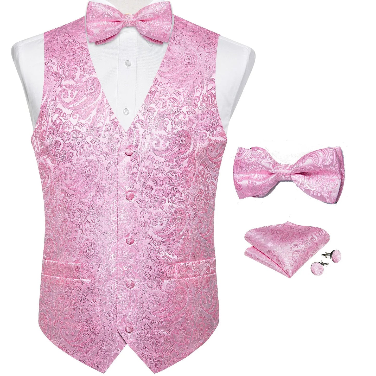 Paisley Tuxedo Vest Set