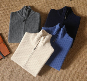 Merino Wool Zip Cardigan