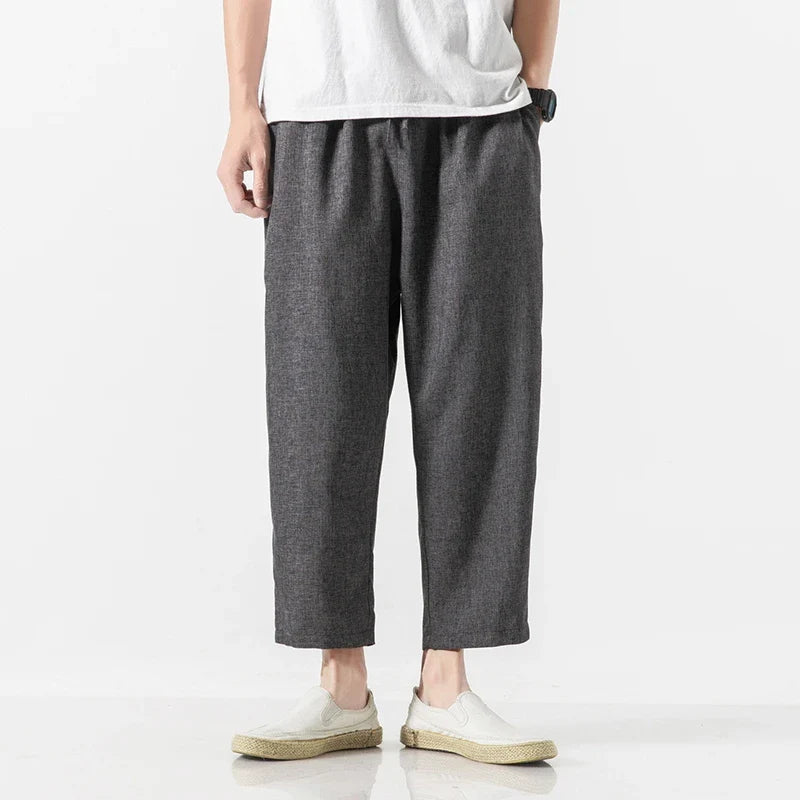 Trendy Men's Ankle-Length Trousers – Breathable & Modern Design