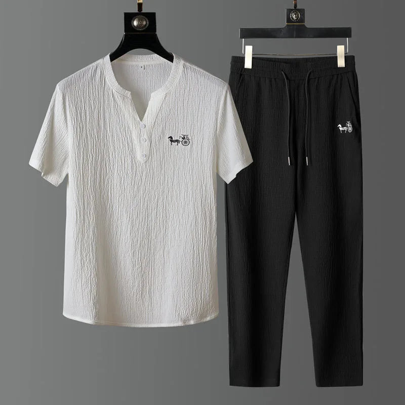 Casual Men's Two-Piece Set - Summer Fashion Loose Fit