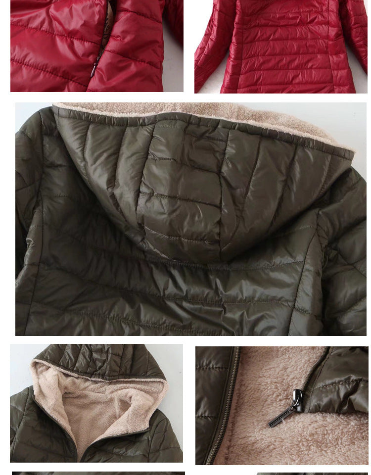 Hooded Mid-Length Cotton Coat