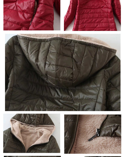 Hooded Mid-Length Cotton Coat