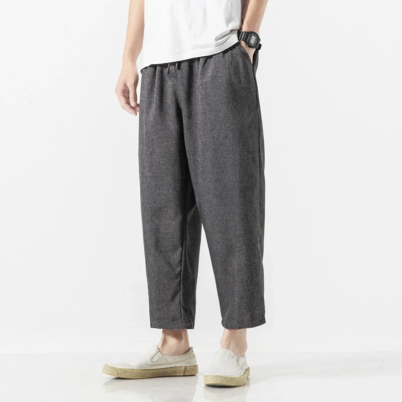 Trendy Men's Ankle-Length Trousers – Breathable & Modern Design