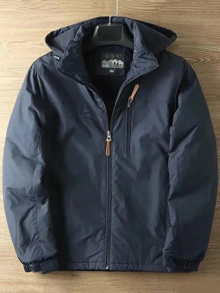 Men's Plain Coat - Stylish and Cozy