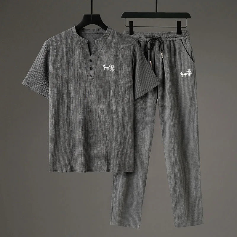 Casual Men's Two-Piece Set - Summer Fashion Loose Fit