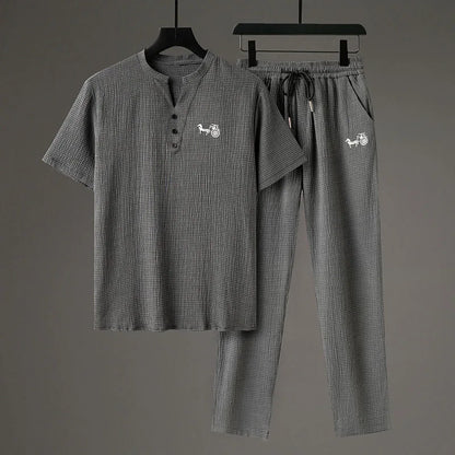 Casual Men's Two-Piece Set - Summer Fashion Loose Fit