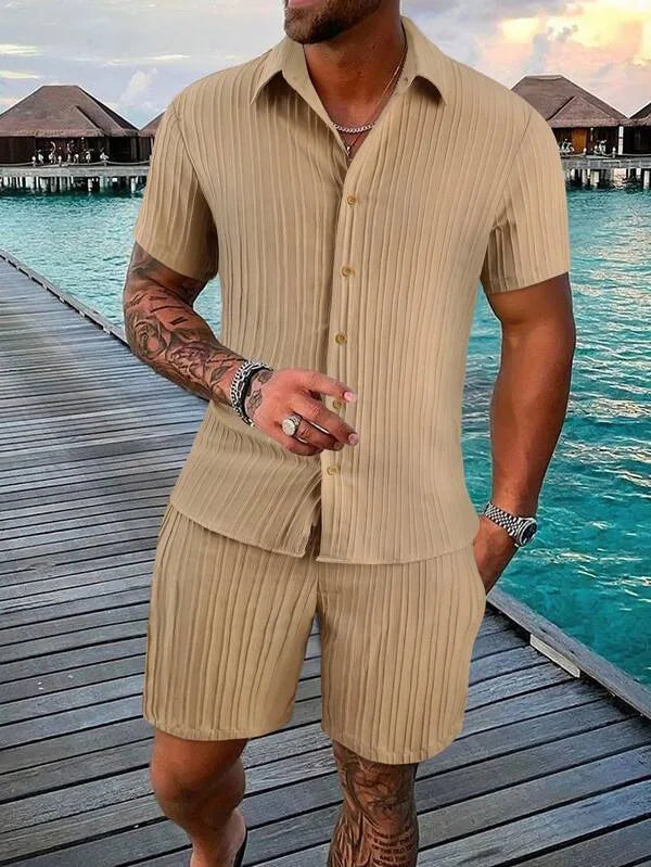 Stylish Summer Set for Men – Plain Resort Look