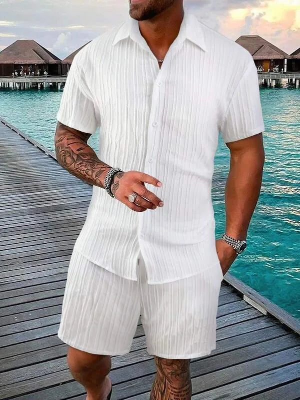 Stylish Summer Set for Men – Plain Resort Look