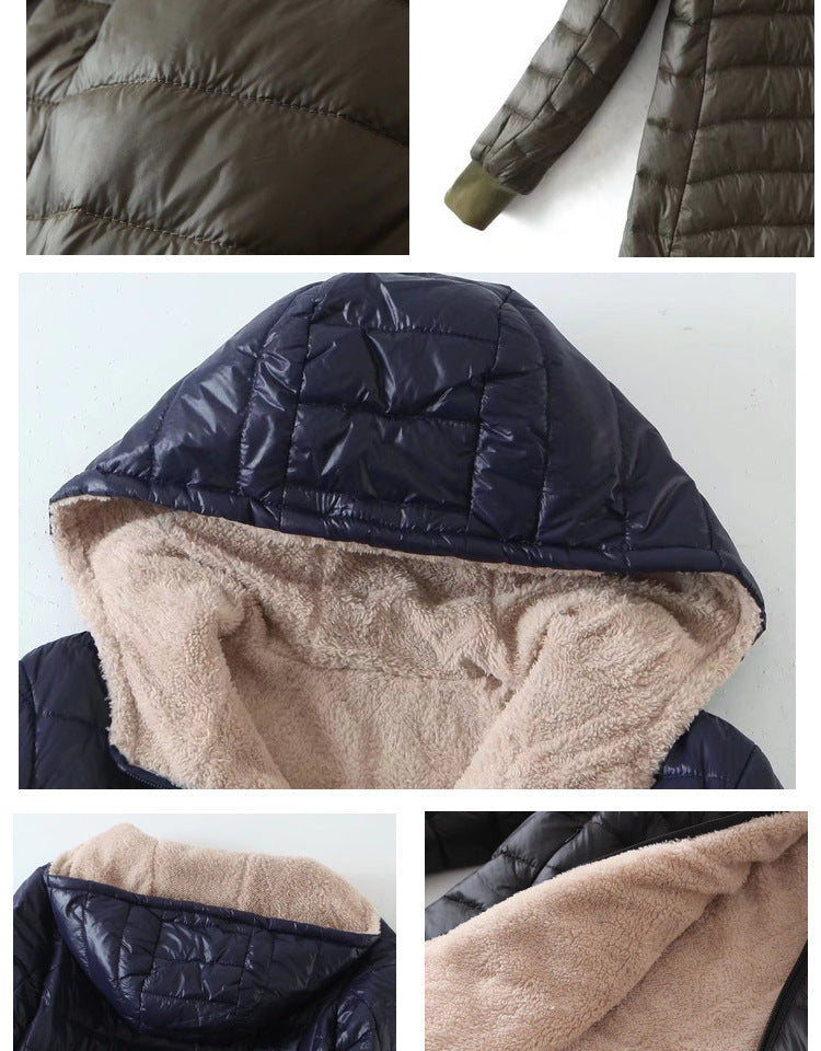 Hooded Mid-Length Cotton Coat