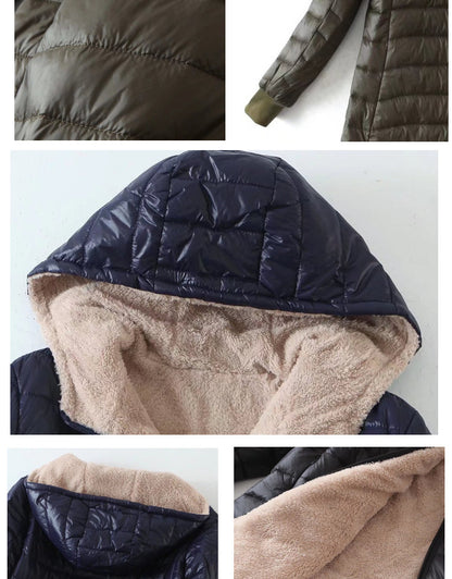 Hooded Mid-Length Cotton Coat