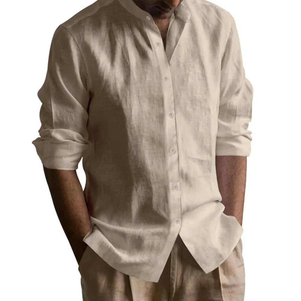 Modern Plain Henley – Minimalist & Trendy