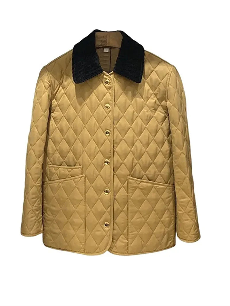 Diamond Quilted Puffer Coat