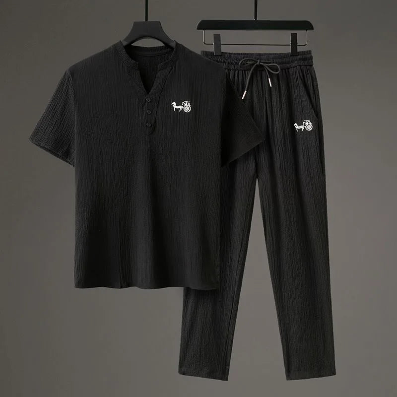 Casual Men's Two-Piece Set - Summer Fashion Loose Fit