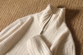Merino Wool Zip Cardigan