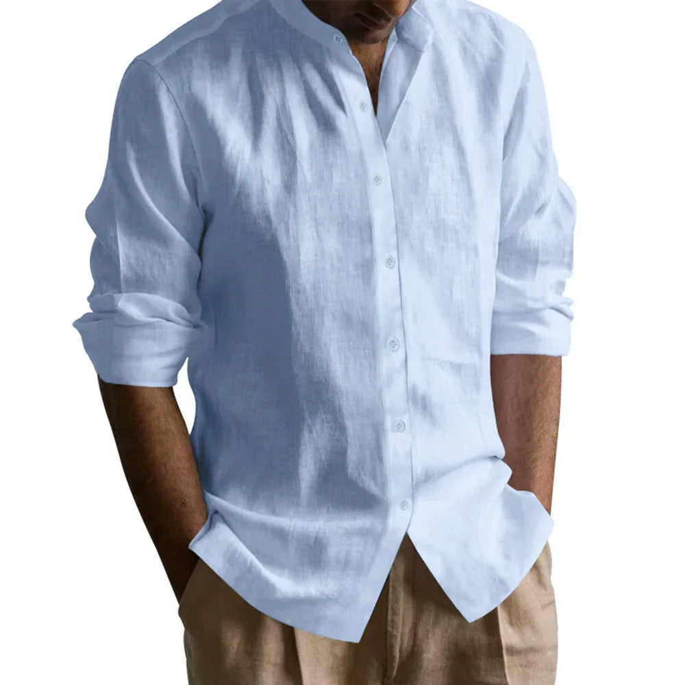 Modern Plain Henley – Minimalist & Trendy