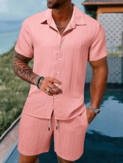 Stylish Summer Set for Men – Plain Resort Look