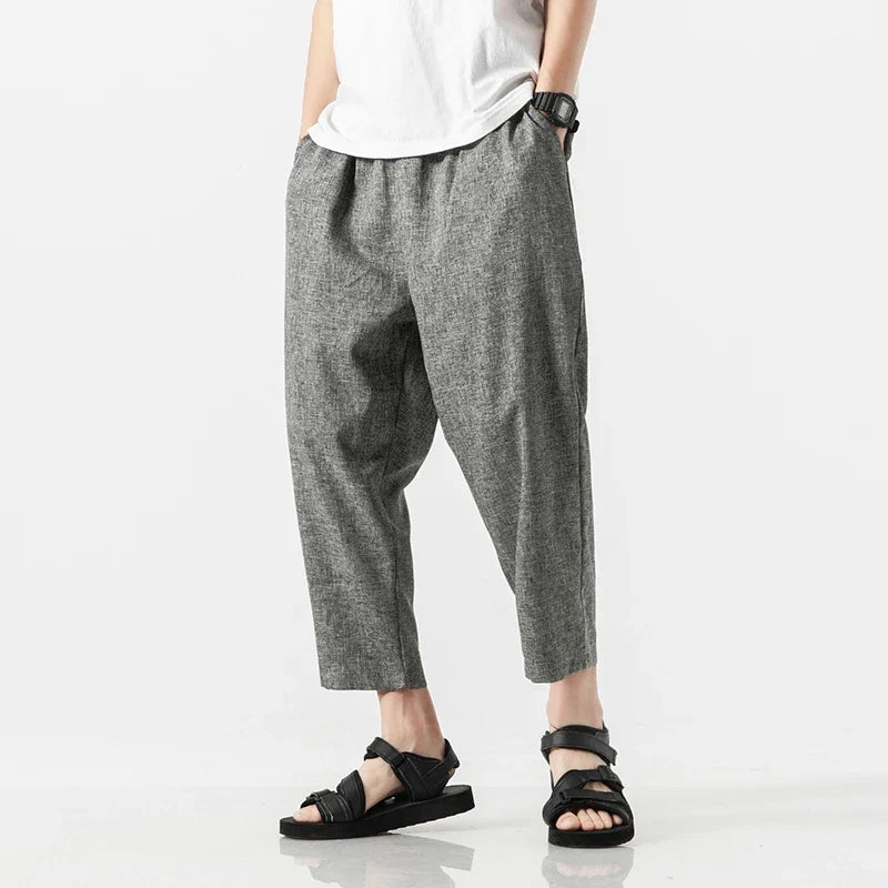 Trendy Men's Ankle-Length Trousers – Breathable & Modern Design