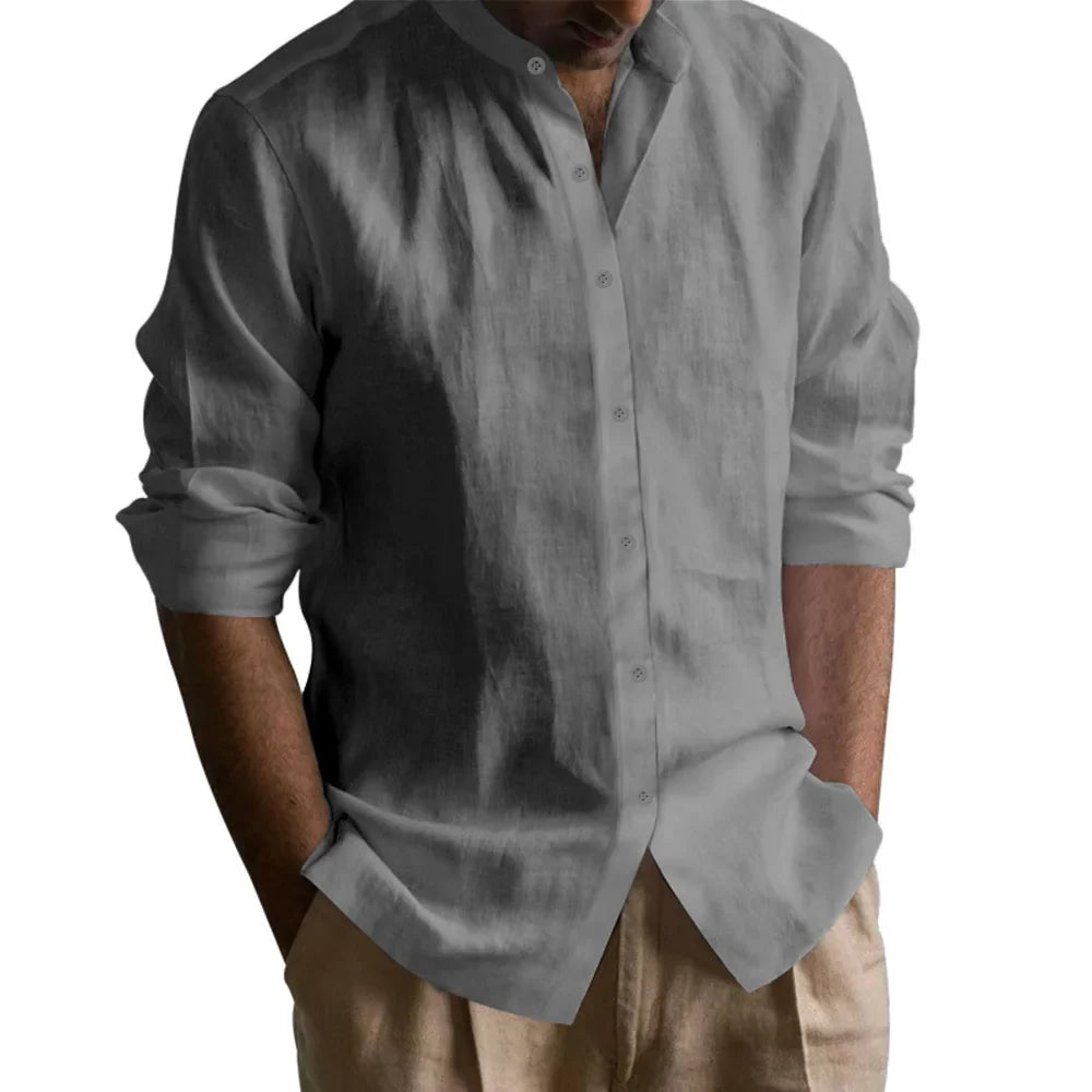 Modern Plain Henley – Minimalist & Trendy