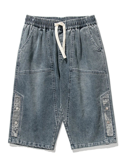 Trendy Calf-Length Jeans Shorts