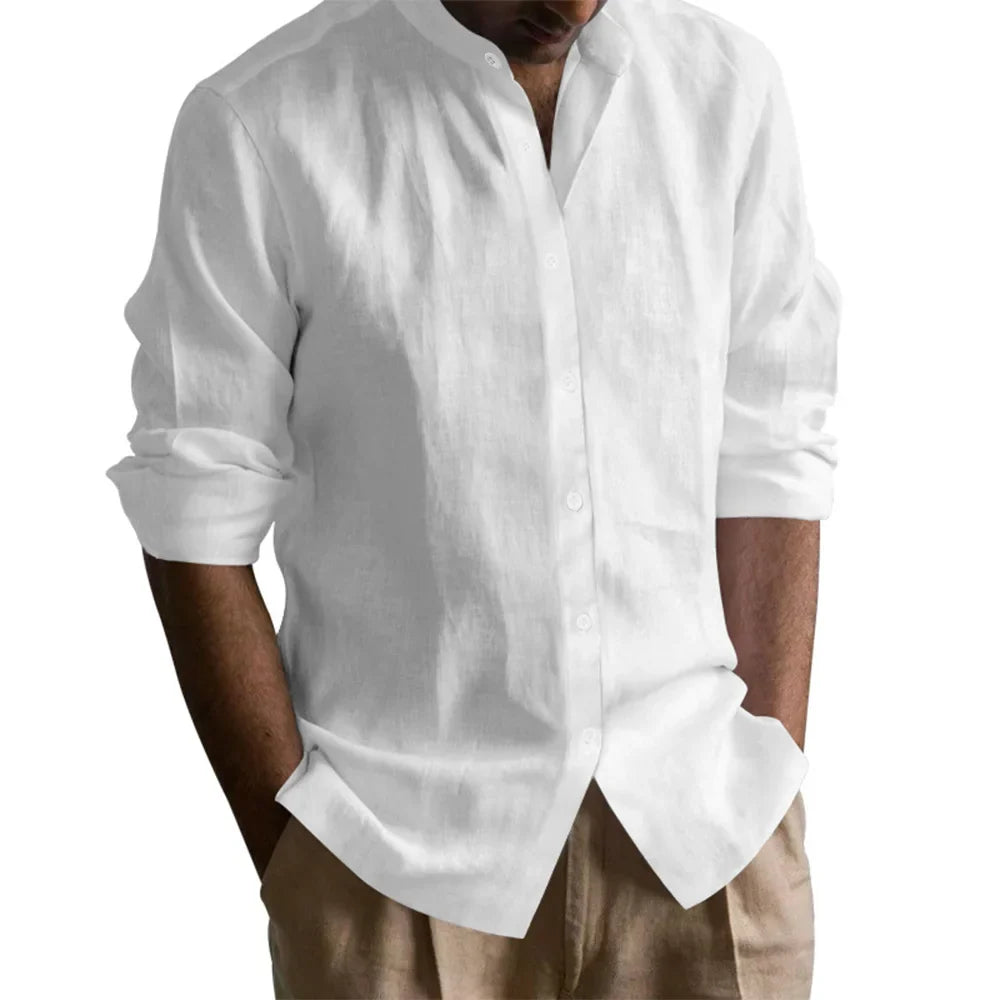 Modern Plain Henley – Minimalist & Trendy