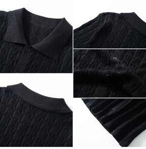 Men’s Retro Jacquard Polo