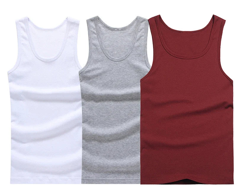 Trendy Sleeveless Undershirts – 3-Pack Sports Shirts
