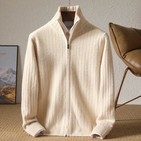 Merino Wool Zip Cardigan
