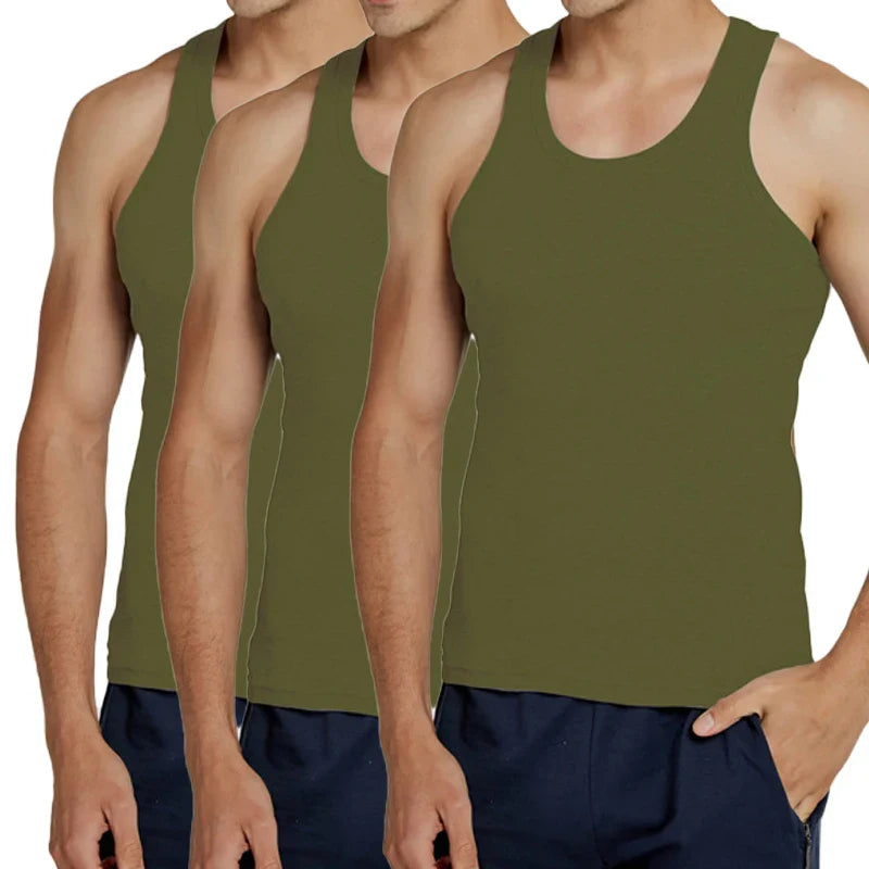 Trendy Sleeveless Undershirts – 3-Pack Sports Shirts