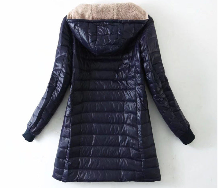 Hooded Mid-Length Cotton Coat