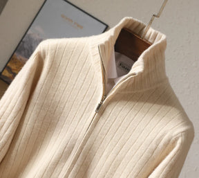 Merino Wool Zip Cardigan