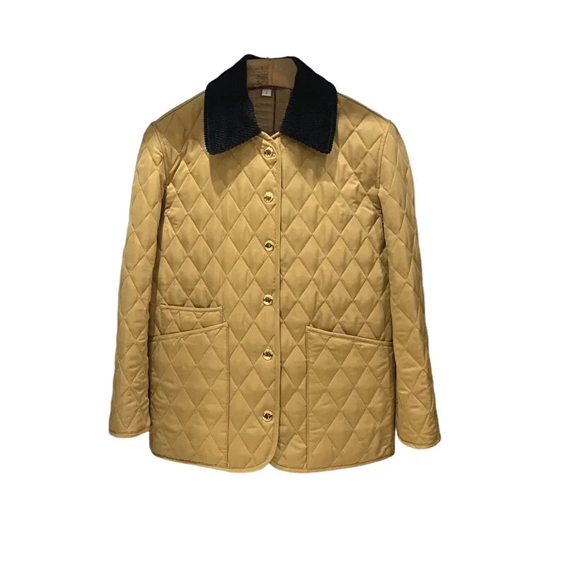 Diamond Quilted Puffer Coat