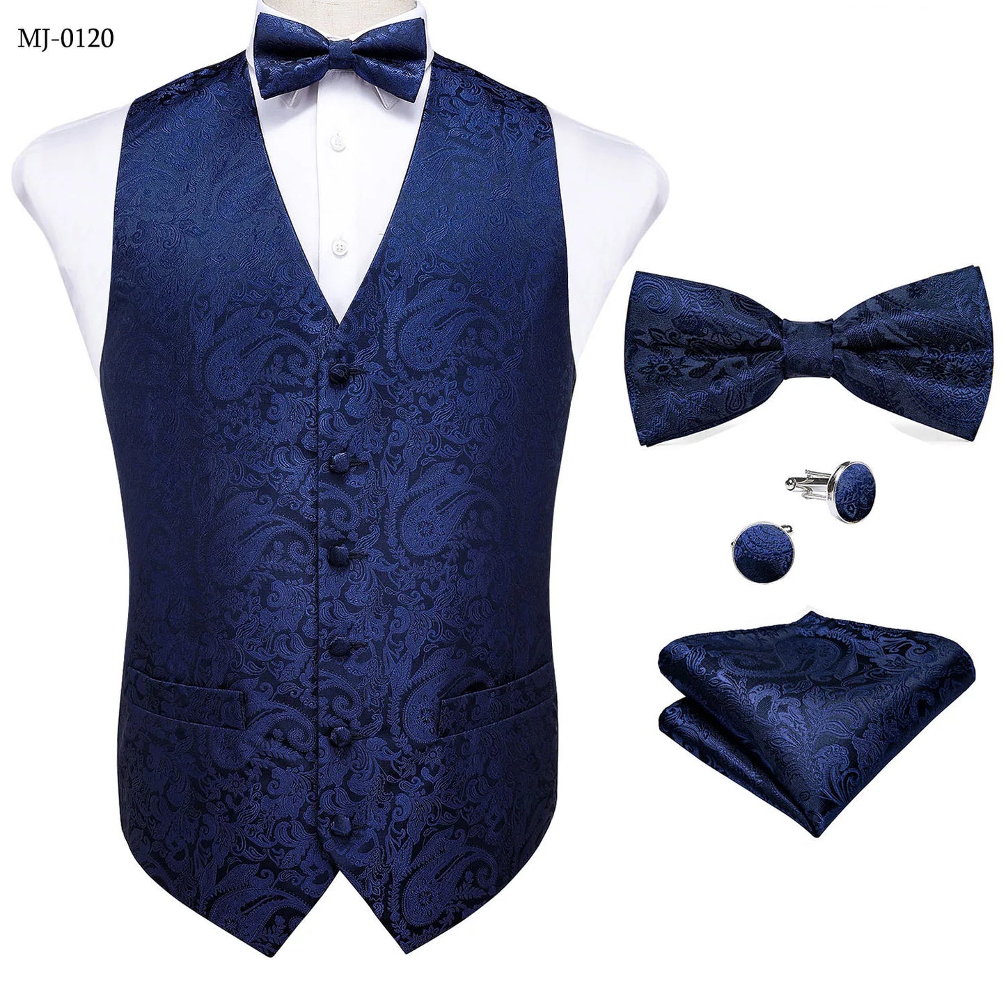 Paisley Tuxedo Vest Set