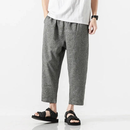 Trendy Men's Ankle-Length Trousers – Breathable & Modern Design